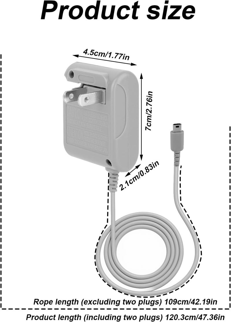 BTFO DSL Charger, 3.95ft Long DSL AC Power Adapter 100-240V Wall Plug Adapter Cord Accessories for DS Lite - Image 2